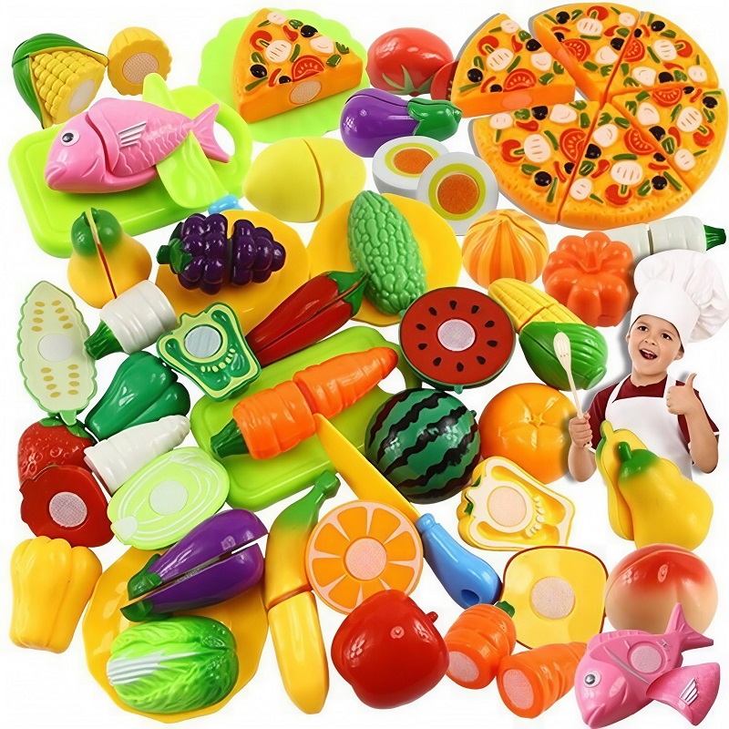 Baby Food Vegetables - Children Play House Toy Fruits Cutting