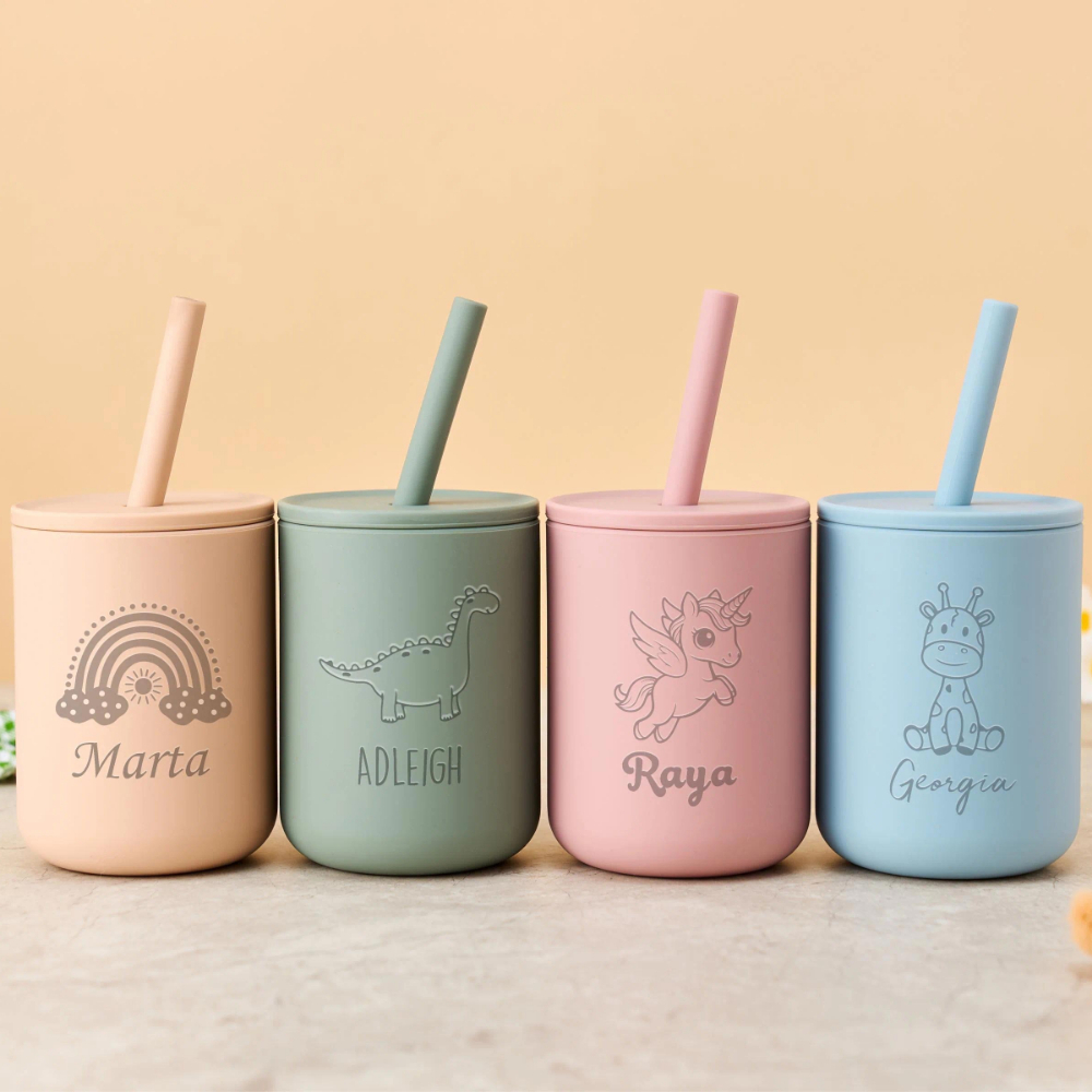 Custom Name Silicone Kids Stra - Baby Food Jars With Lids 评论和价格